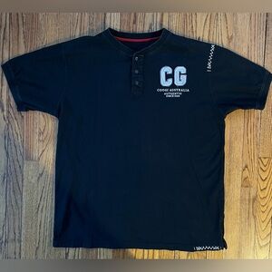 COOGI Black Short Sleeve Men's T-Shirt Emblem Patch Logo Sz. XXL Streetwear